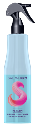 Двухфазный кондиционер для волос KERATIN SHINE & ANTI-FRIZZ SALONE PRO 400 мл.